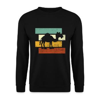 Camel Retro - Unisex Sweatshirt - black - Front - Alina (178cm) & Michal (187cm)