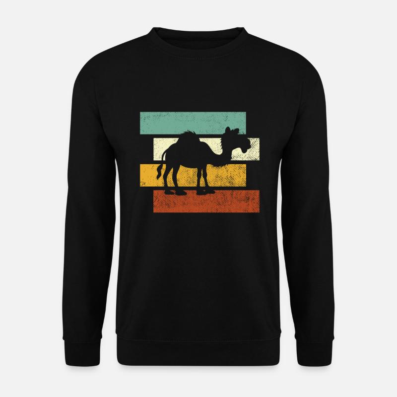 Kamel Retro - Unisex Pullover - Schwarz