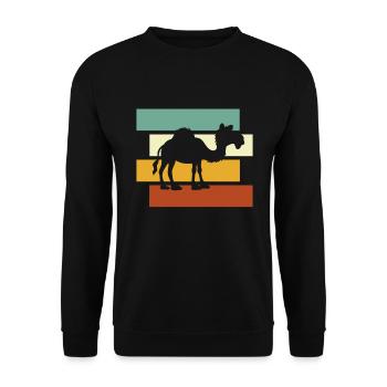 Camel Retro - Unisex Sweatshirt - black - Front - Alina (178cm) & Michal (187cm)