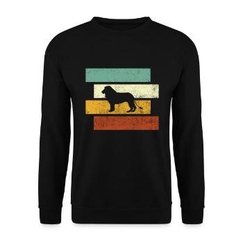 Lion Rétro - Sweat-shirt Unisexe - noir - Devant - Alina (178cm) & Michal (187cm)