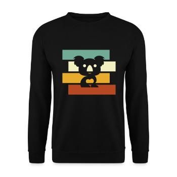 Koala Retro - Unisex Sweatshirt - black - Front - Alina (178cm) & Michal (187cm)