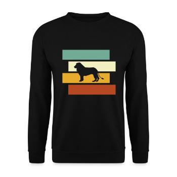 Lion Rétro - Sweat-shirt Unisexe - noir - Devant - Alina (178cm) & Michal (187cm)
