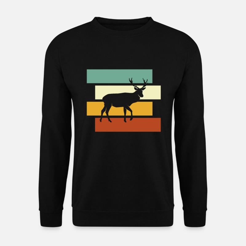 Hirsch Retro - Unisex Sweatshirt - black