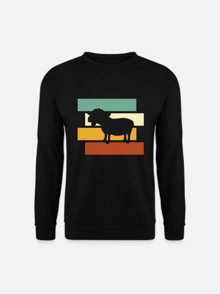 Sheep retro - Unisex Sweatshirt - black