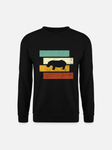 Hippopotamus Retro - Unisex Sweatshirt - black
