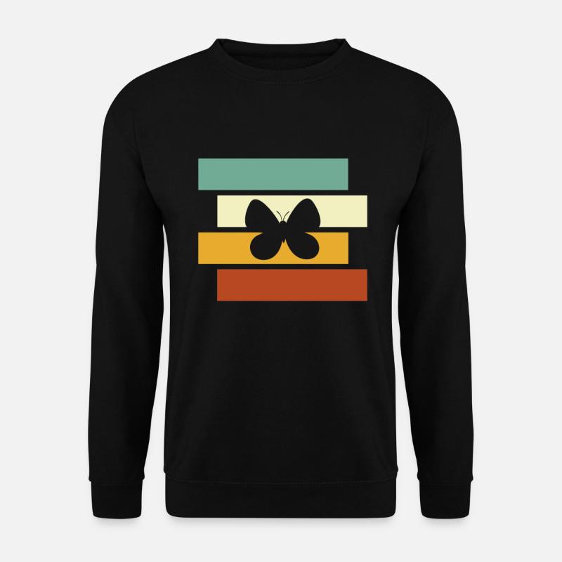 Schmetterling Retro - Unisex Pullover - Schwarz