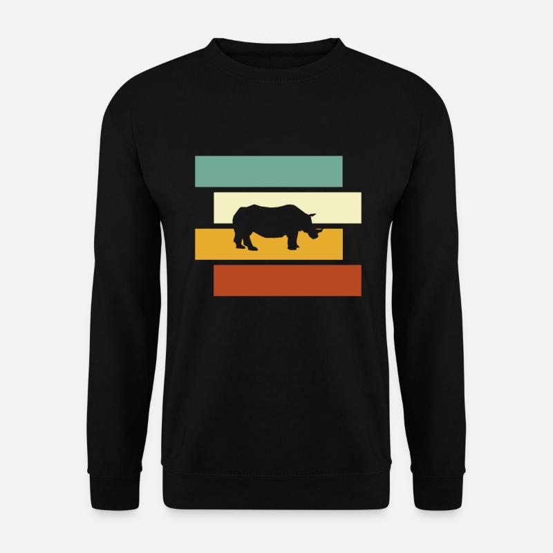 Nashorn Retro - Unisex Pullover - Schwarz