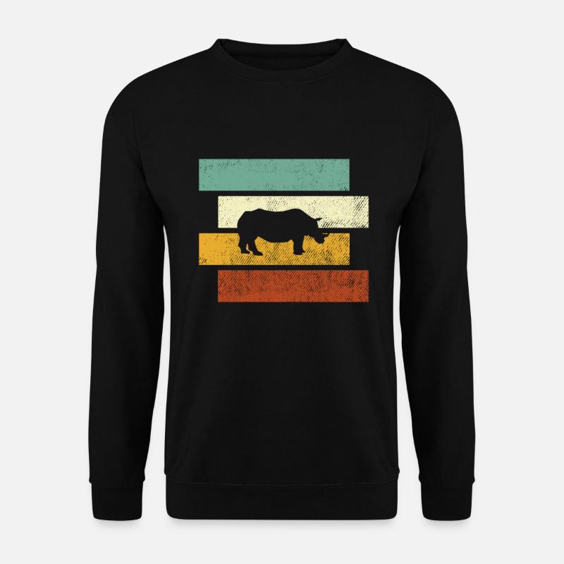 Rhinoceros Retro - Unisex Sweatshirt - black