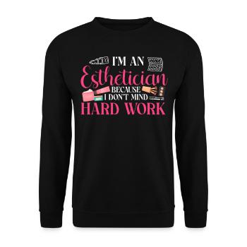 Cute Licensed Esthetician Skincare - Unisex Pullover - Schwarz - Vorne - Alina (178cm) & Michal (187cm)