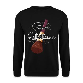 Cute Licensed Esthetician Skincare - Unisex Pullover - Schwarz - Vorne - Alina (178cm) & Michal (187cm)