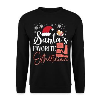 Cute Licensed Esthetician Skincare - Unisex Pullover - Schwarz - Vorne - Alina (178cm) & Michal (187cm)