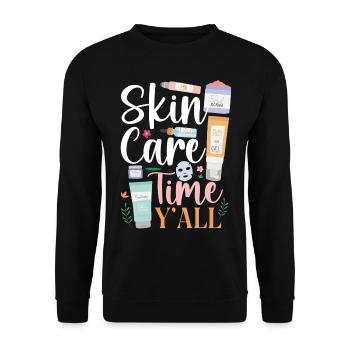 Cute Licensed Esthetician Skincare - Unisex Pullover - Schwarz - Vorne - Alina (178cm) & Michal (187cm)