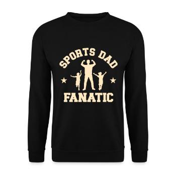 Sport Dad Vatertag Sport Team Fan Hobby - Unisex Pullover - Schwarz - Vorne - Alina (178cm) & Michal (187cm)