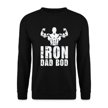 Fitness Fathers Day Gym Workout Training Coach - Unisex Sweatshirt - black - Front - Alina (178cm) & Michal (187cm)