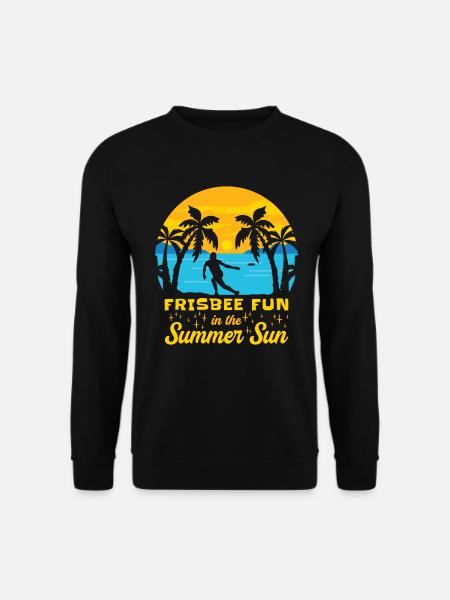 Frisbee Tropical Summer Vacation Flying Disc Sport - Unisex Sweatshirt - black