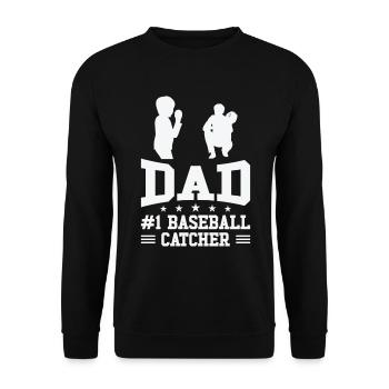 Sport Dad Vatertag Sport Team Fan Hobby - Unisex Pullover - Schwarz - Vorne - Alina (178cm) & Michal (187cm)