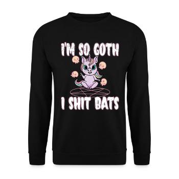 Satan Beelzebub Devil Gothic Pentagram Mystical - Unisex Sweatshirt - black - Front - Alina (178cm) & Michal (187cm)