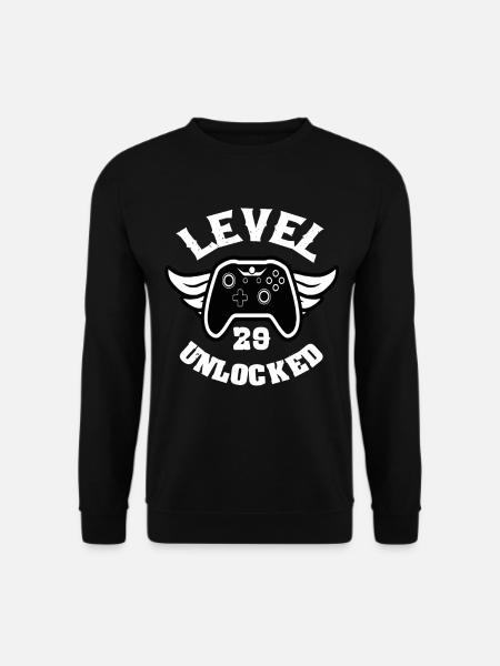 Level 29 Unlocked 29 Geburtstag - Unisex Pullover - Schwarz