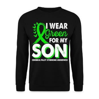Wear green for Awareness Month for - Unisex Sweatshirt - black - Front - Alina (178cm) & Michal (187cm)
