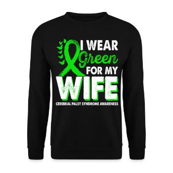 Wear green for Awareness Month for - Unisex Sweatshirt - black - Front - Alina (178cm) & Michal (187cm)