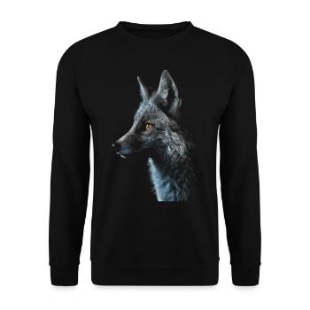 Fuchs Tierliebhaber Geschenk Wildtier Tier Motiv - Unisex Pullover - Schwarz - Vorne - Alina (178cm) & Michal (187cm)