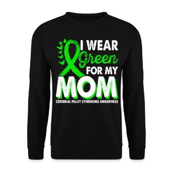 Wear green for Awareness Month for - Unisex Sweatshirt - black - Front - Alina (178cm) & Michal (187cm)