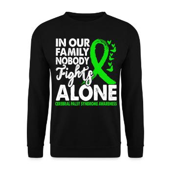 No one fights alone against the month of the - Unisex Sweatshirt - black - Front - Alina (178cm) & Michal (187cm)