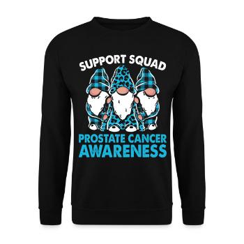 Support Squad Prostate Cancer Awareness Month Blue - Unisex Sweatshirt - black - Front - Alina (178cm) & Michal (187cm)