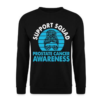Support Squad Prostatakrebs Awareness Month Blue - Unisex Pullover - Schwarz - Vorne - Alina (178cm) & Michal (187cm)
