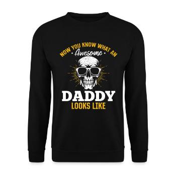 Maintenant tu sais à quoi ressemble un papa génial - Da - Sweat-shirt Unisexe - noir - Devant - Alina (178cm) & Michal (187cm)