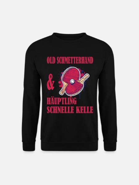 Tischtennis Tischtennisspieler Old Schmetterhand - Unisex Pullover - Schwarz