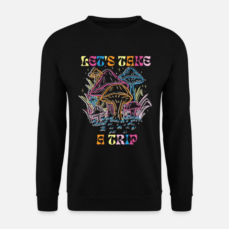 Trippy Pilz Magic Mushrooms Psychedelic - Unisex Pullover - Schwarz