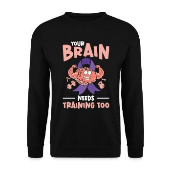 Sensibilisation à la maladie d’Alzheimer Santé mentale du cerveau - Sweat-shirt Unisexe - noir - Devant - Alina (178cm) & Michal (187cm)
