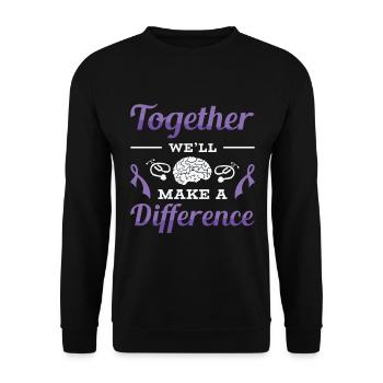 Alzheimer's Awareness Brain Doctors Health - Unisex Sweatshirt - black - Front - Alina (178cm) & Michal (187cm)