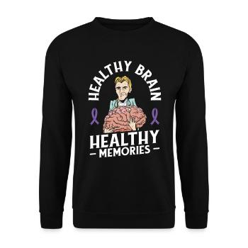 Alzheimer's Awareness Brain Doctors Health - Unisex Sweatshirt - black - Front - Alina (178cm) & Michal (187cm)