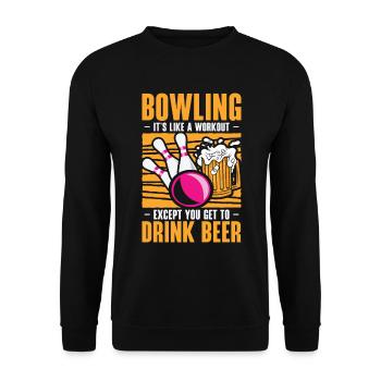 Bowling Women Bowler Strike - Unisex Sweatshirt - black - Front - Alina (178cm) & Michal (187cm)