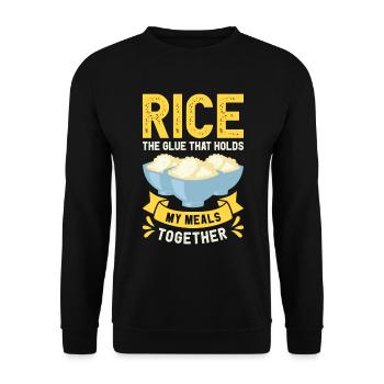 Asian Food Rice Philippines Filipino - Unisex Sweatshirt - black - Front - Alina (178cm) & Michal (187cm)