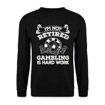 Casino Gambling Slot Machine Card Game - Unisex Sweatshirt - black - Front - Alina (178cm) & Michal (187cm)