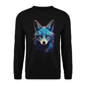 Fuchs Tierliebhaber Geschenk Wildtier Tier Motiv - Unisex Pullover - Schwarz - Vorne - Alina (178cm) & Michal (187cm)
