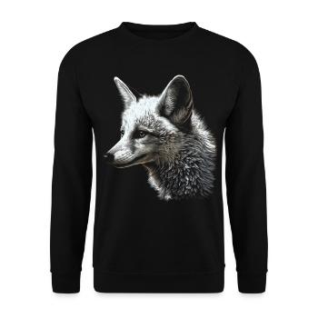 Fox Animal Lover Gift Motif animal sauvage - Sweat-shirt Unisexe - noir - Devant - Alina (178cm) & Michal (187cm)