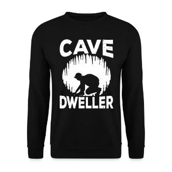 Höhlenbewohner Höhlenforscher Höhlen Erkundung - Unisex Pullover - Schwarz - Vorne - Alina (178cm) & Michal (187cm)