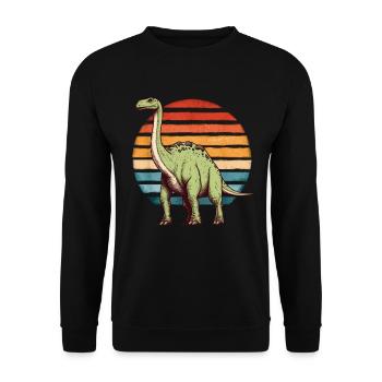 Brachiosaurus dinosaure Dino Paléontologue - Sweat-shirt Unisexe - noir - Devant - Alina (178cm) & Michal (187cm)