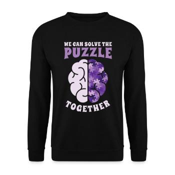 Infirmière Alzheimer’s Awareness Medical - Sweat-shirt Unisexe - noir - Devant - Alina (178cm) & Michal (187cm)