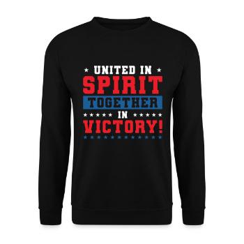 USA Independence American Flag Freedom Sports - Unisex Sweatshirt - black - Front - Alina (178cm) & Michal (187cm)