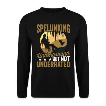 Höhlenforschung Unterirdische Höhle Erkundung - Unisex Pullover - Schwarz - Vorne - Alina (178cm) & Michal (187cm)