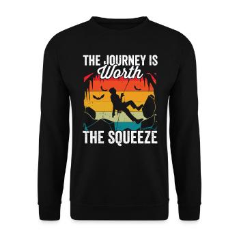Cave exploration worth the squeeze cave - Unisex Sweatshirt - black - Front - Alina (178cm) & Michal (187cm)