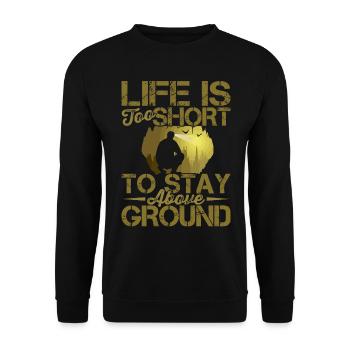 Plongée spéléologie d’exploration spéléologique - Sweat-shirt Unisexe - noir - Devant - Alina (178cm) & Michal (187cm)