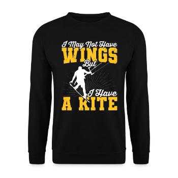 Kiteboarder Ich Habe Einen Kitesurfer Kitesurfen - Unisex Pullover - Schwarz - Vorne - Alina (178cm) & Michal (187cm)