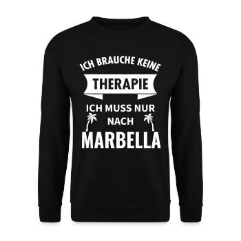 Marbella Andalusien Spanien Costa Del Sol Idee - Unisex Pullover - Schwarz - Vorne - Alina (178cm) & Michal (187cm)