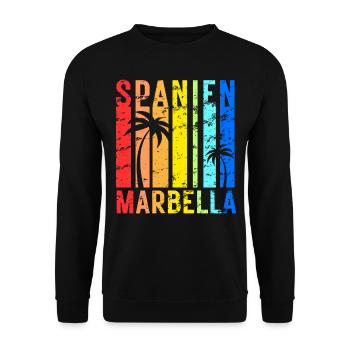 Marbella Andalusien Spanien Costa Del Sol Idee - Unisex Pullover - Schwarz - Vorne - Alina (178cm) & Michal (187cm)